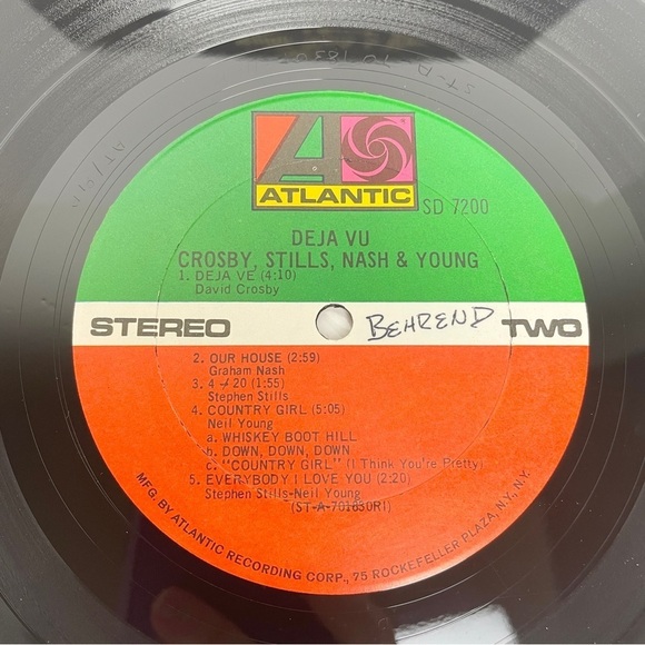 Crosby, Sills, Nash & Young - Deja Vu Record Vinyl LP Album SD 7200 1970 Rock - Picture 11 of 13